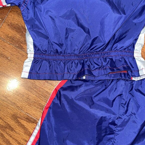 Vintage 12 Month Wilson Blue Red Track Suit Wind Suit Nylon Y2k Full House - Picture 5 of 6